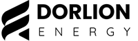 Black Dorlion Energy logo on a solid white background, featuring a stylized abstract emblem and the text 'DORLION ENERGY'.