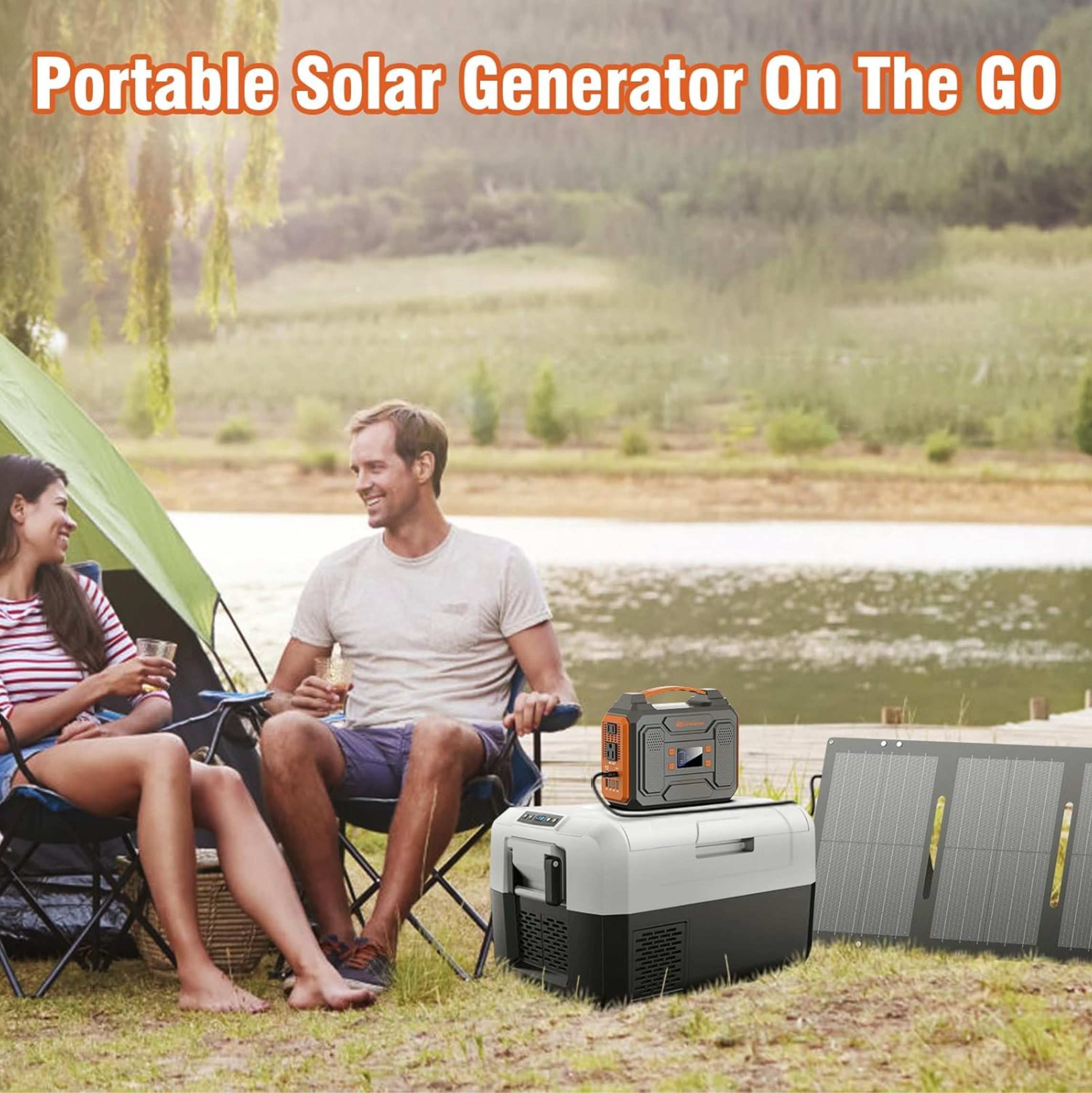 Portable Solar Generator, 300W Portable Power Station Secondary image